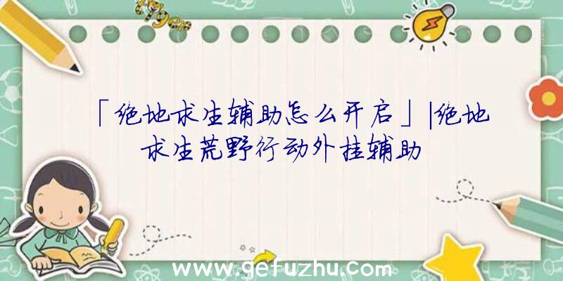 「绝地求生辅助怎么开启」|绝地求生荒野行动外挂辅助